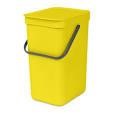 Brabantia Waste Bin Sort and Go 12L Yellow
