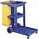 Janitor Cart Oates Trolley Dark Blue with Lid