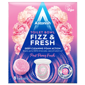 Astonish Toilet Tablets Pink Peony 8pk  Deep Cleaning Foam Action