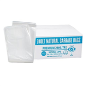 Austar Garbage Bags Transperant Clear 240L 25pk