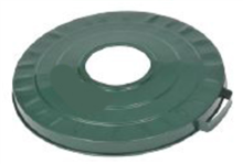 Bin Lid Galvanised Green with Hole 55L Lid Only