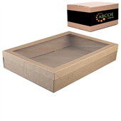 Cater Box Rect Extra Large with Lid Kraft 50CTN
