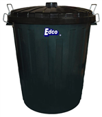 Edco Garbage Bin Plastic 55L CW Lid
