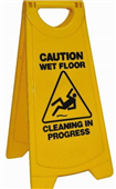 Edco Warning Sign Standard Yellow