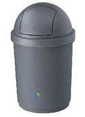 Oates Bin Domed Grey 28L
