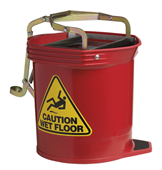 Oates Wide Mouth Mop Wringer Bucket Contractor Red 16L