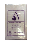 Poly Bag 16x10 405x255mm 35UM 100 Pack