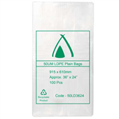 Poly Bag 36x24 915x610mm 50m 100 Pack