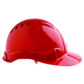 Pro Choice Hard Hat Vented  Pushlock Harness  Red