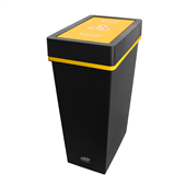 Sabco Bin Recycling Bottles  Cans Yellow Lid 40L