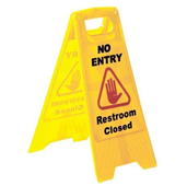 Sabco Warning Sign No Entry Restroom Closed