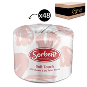 Sorbent Toilet Tissue Soft Touch 2PLY 400SH 48CTN 25003