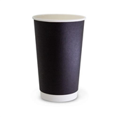 TAILORED HOT CUP 16OZ DWALL BLACK 500CTN 