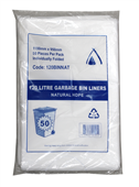 Tailored Garbage Bag 120L Heavy Duty Natural 50Pk
