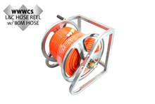 Water Fed Lift  Carry Hose Reel With Hose 80M